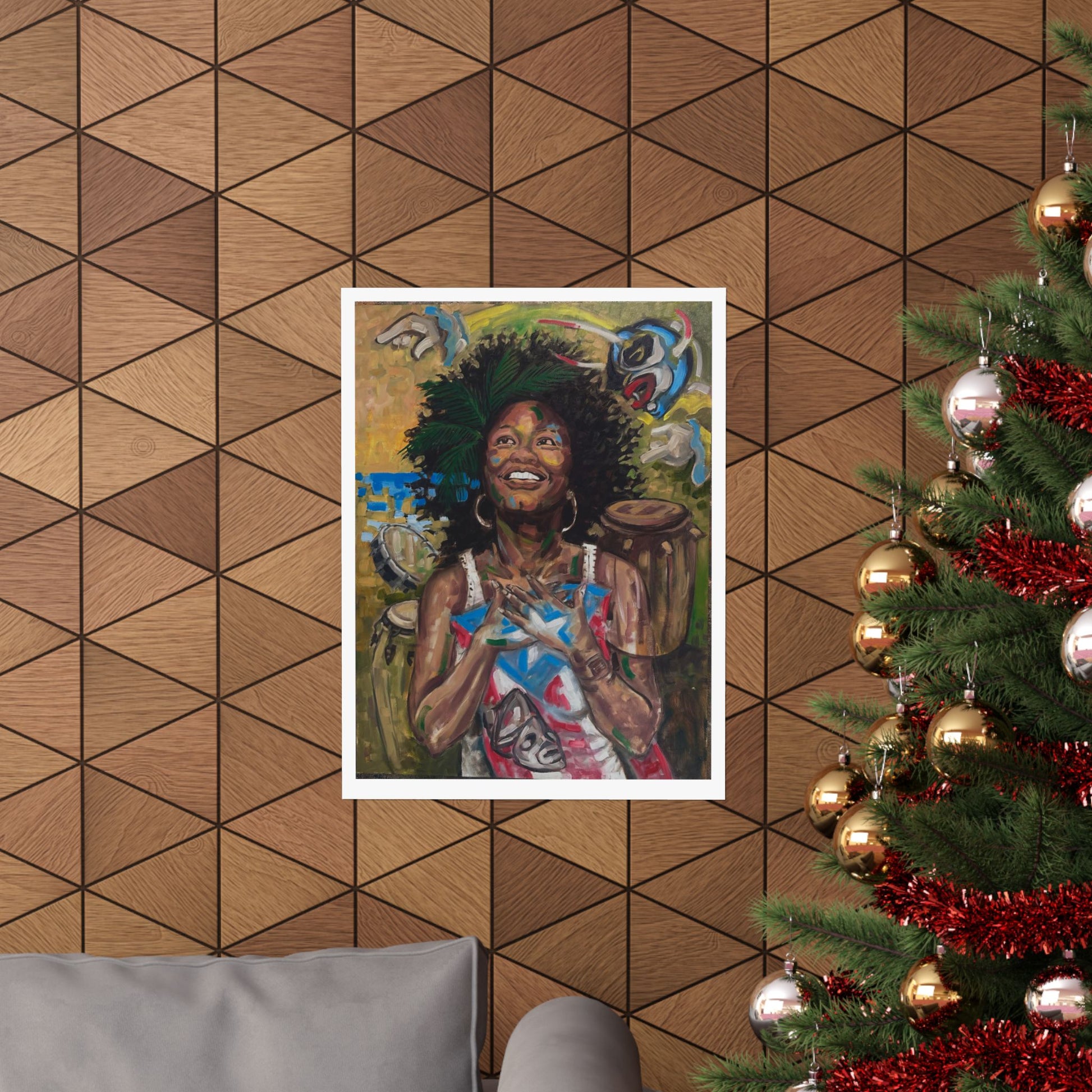 Vertical Poster - Carita Linda Afro-Caribbean Beauty and Cultural Pride - Lind Studios
