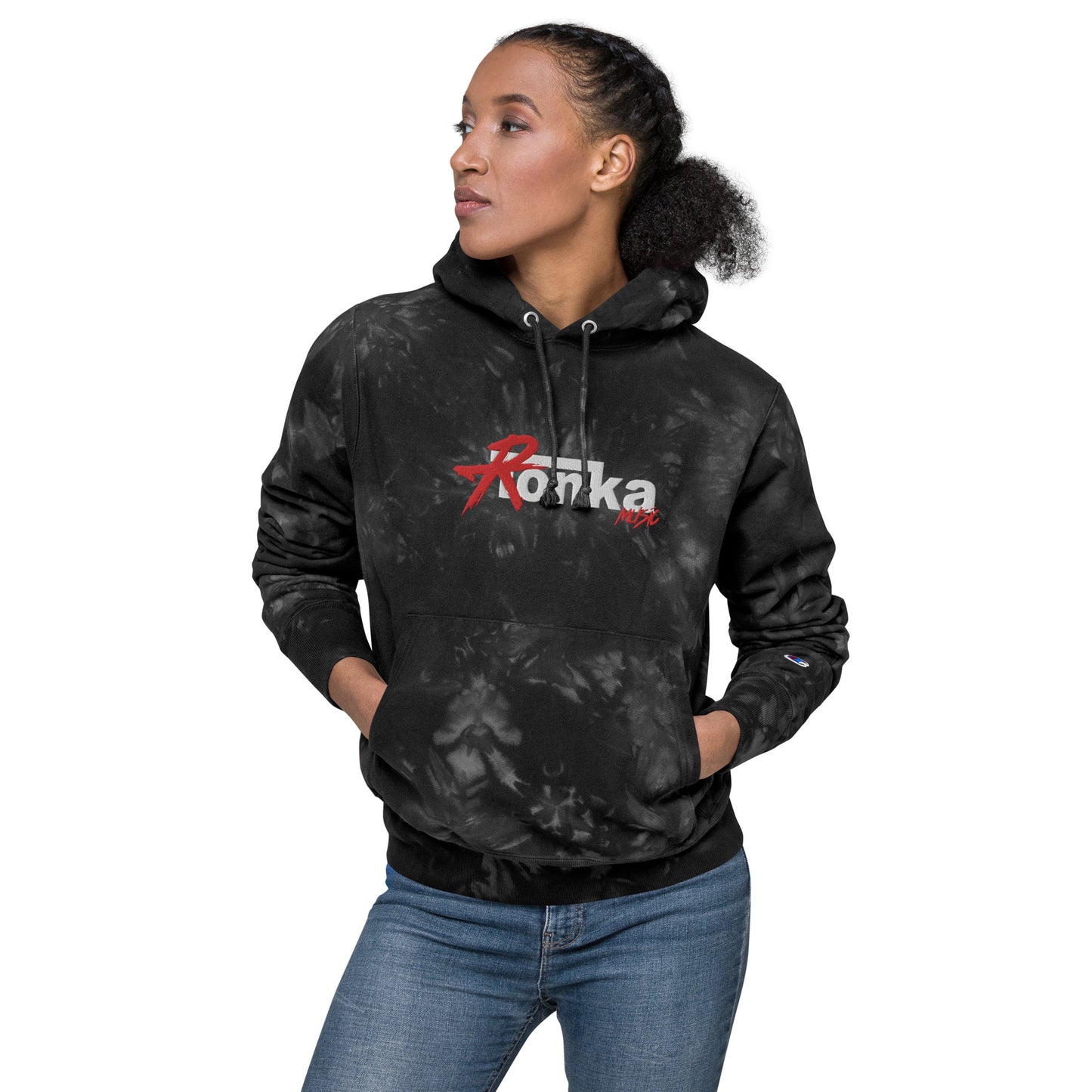Ronka Music Unisex Champion tie-dye hoodie - Lind Studios