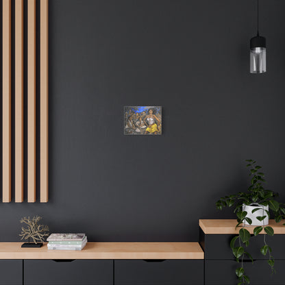 La Bailarina by Samuel Lind Matte Canvas Print — Energetic Drum & Dancer Wall Art