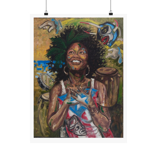 Vertical Poster - Carita Linda Afro-Caribbean Beauty and Cultural Pride