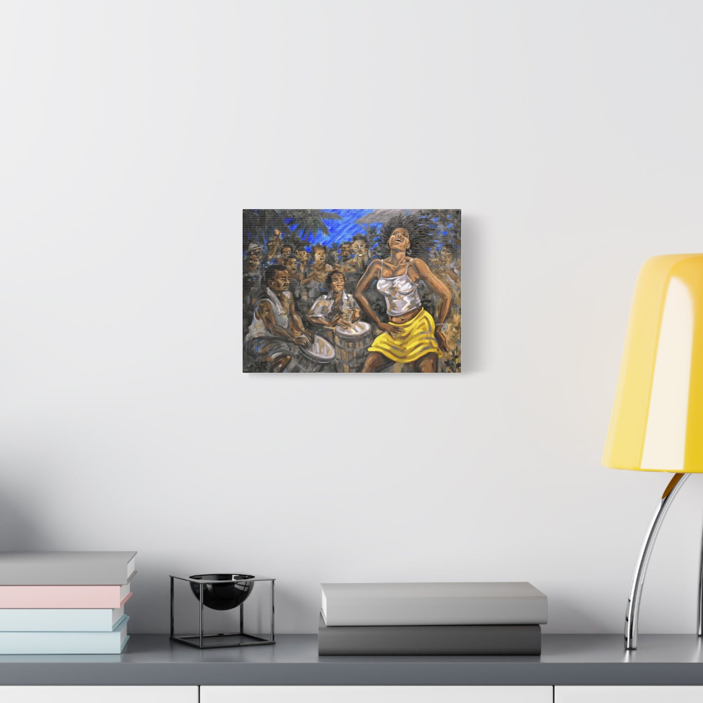 La Bailarina by Samuel Lind Matte Canvas Print — Energetic Drum & Dancer Wall Art