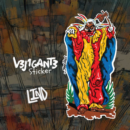 V3J1GANT3 Sticker – Art by Samuel Lind - Lind Studios